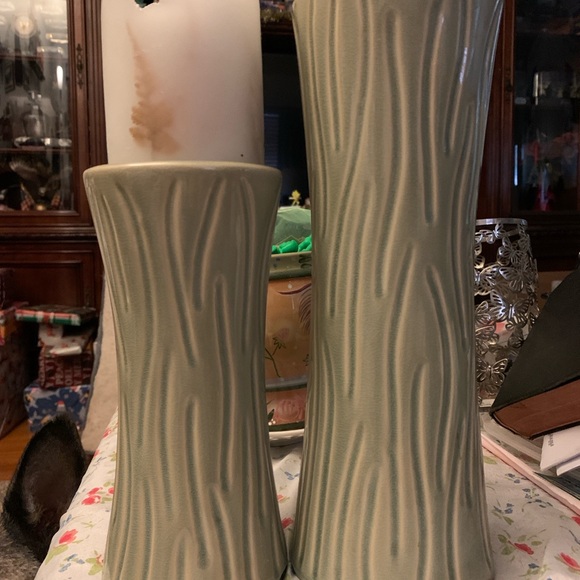 2 candle pillars ceramic - Picture 3 of 3
